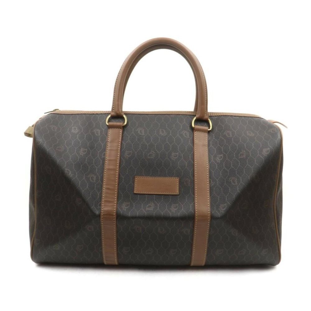 Christian Dior Black Brown Monogram Trotter Honeyc